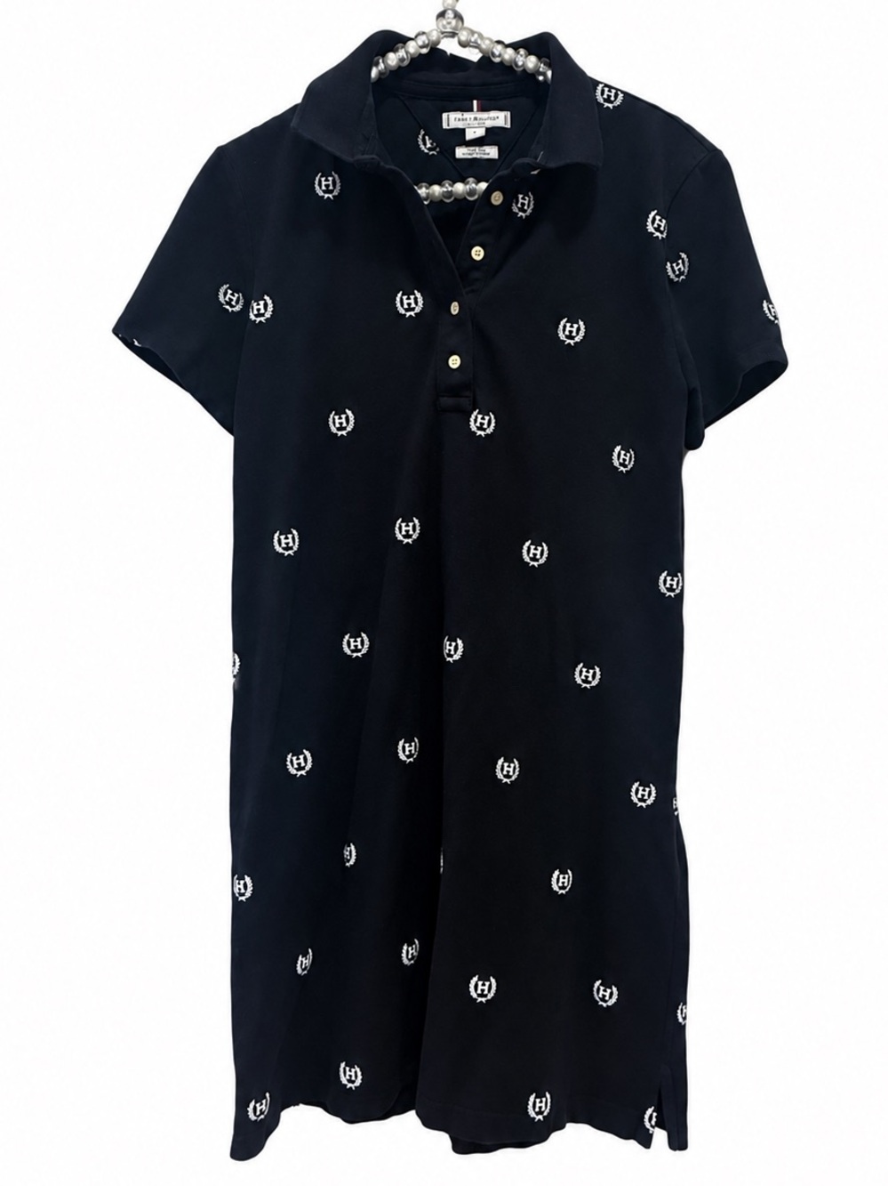Tommy Hilfiger Navy Embroidered Polo Dress Size M